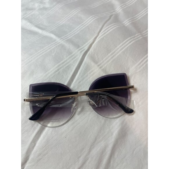 Catch Me Tonight Cat Eye Frame Rimless‎ Sunglasses Black main image 6